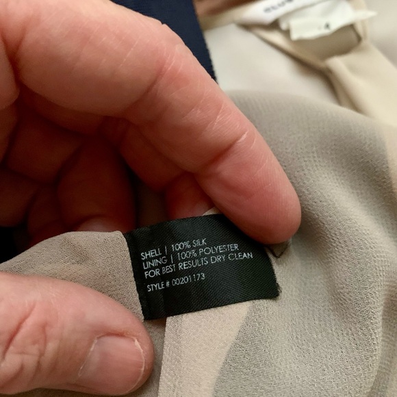 Striped Loose Fit Club Monaco Silk Dress - Picture 6 of 6